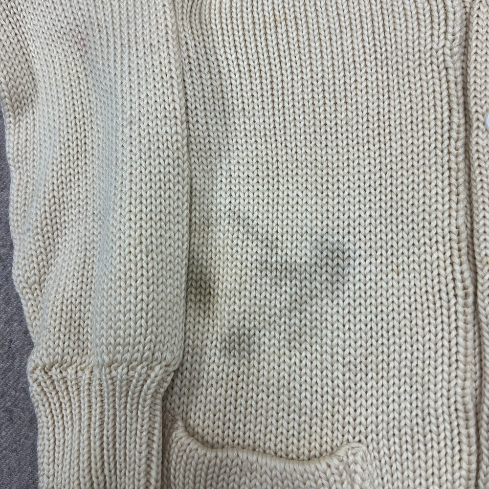 Vintage Letterman Cardigan Mens Medium White 1940s Kagen's - Picture 5 of 12